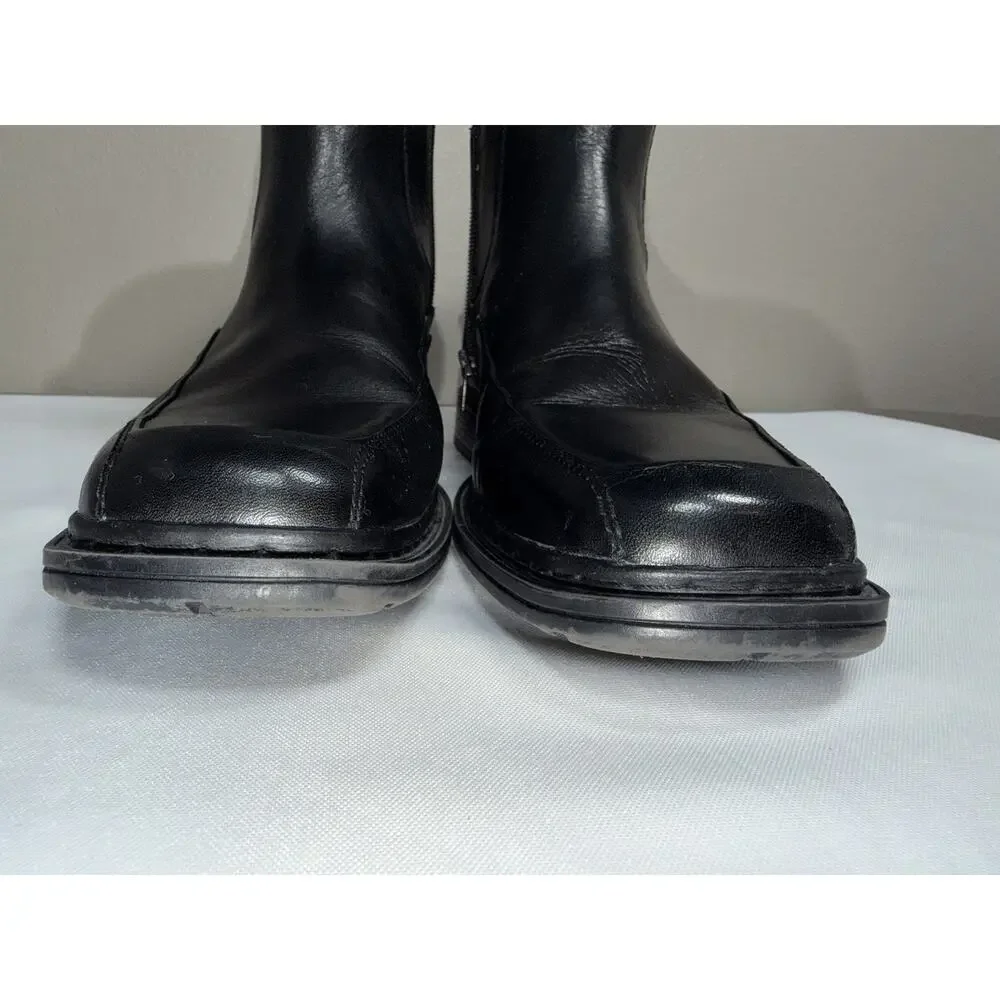 Florsheim Men's Black Leather Chelsea Ankle Boots Side Zip Size 10 D Dress Shoes